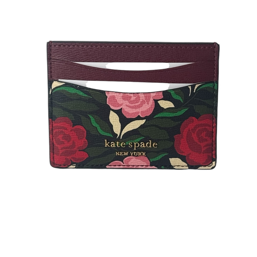 Kate Spade NY Morgan Rose Garden Cardholder ID Case Floral Black Multi